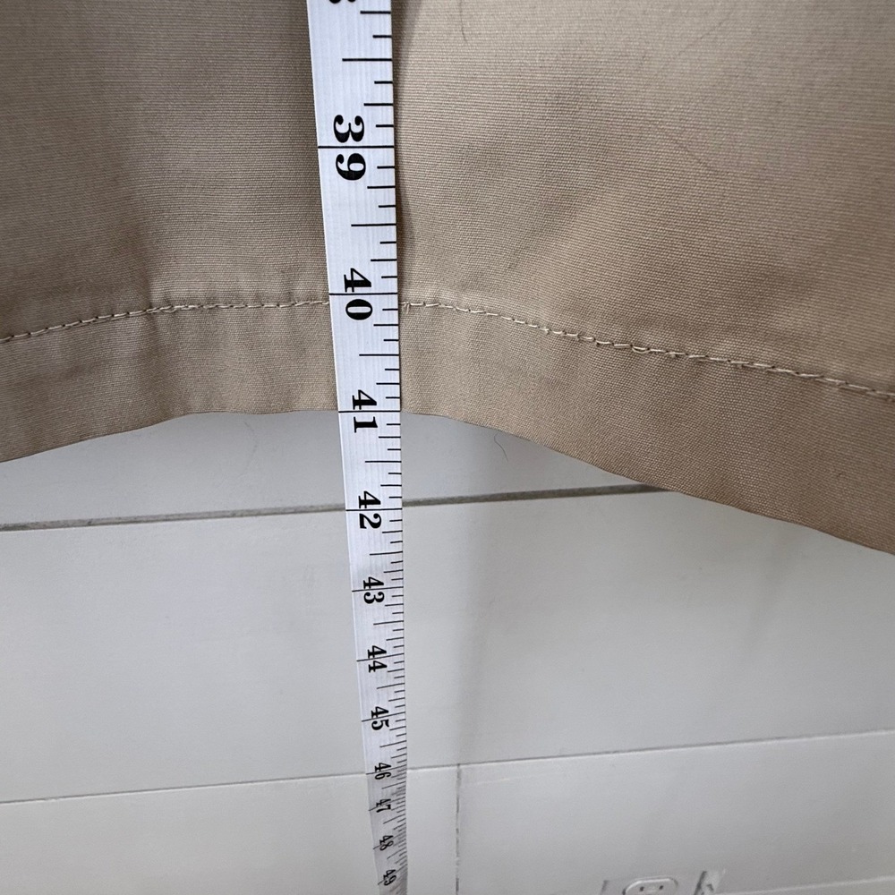 Vintage Eddie Bauer Down Lined Hidden Placket Trench Coat Heritage Tan 44 - Picture 11 of 13